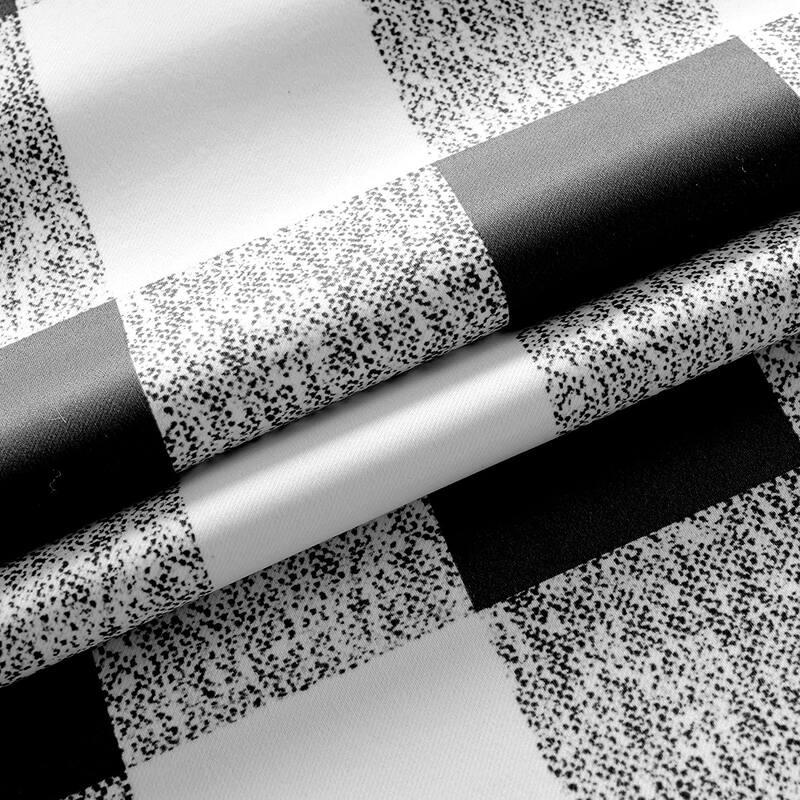 DriftAway Buffalo Checker Pattern Lined Blackout Rod Pocket Window Curtain Valance Single 52 x 14 - 52" width x 14 " length