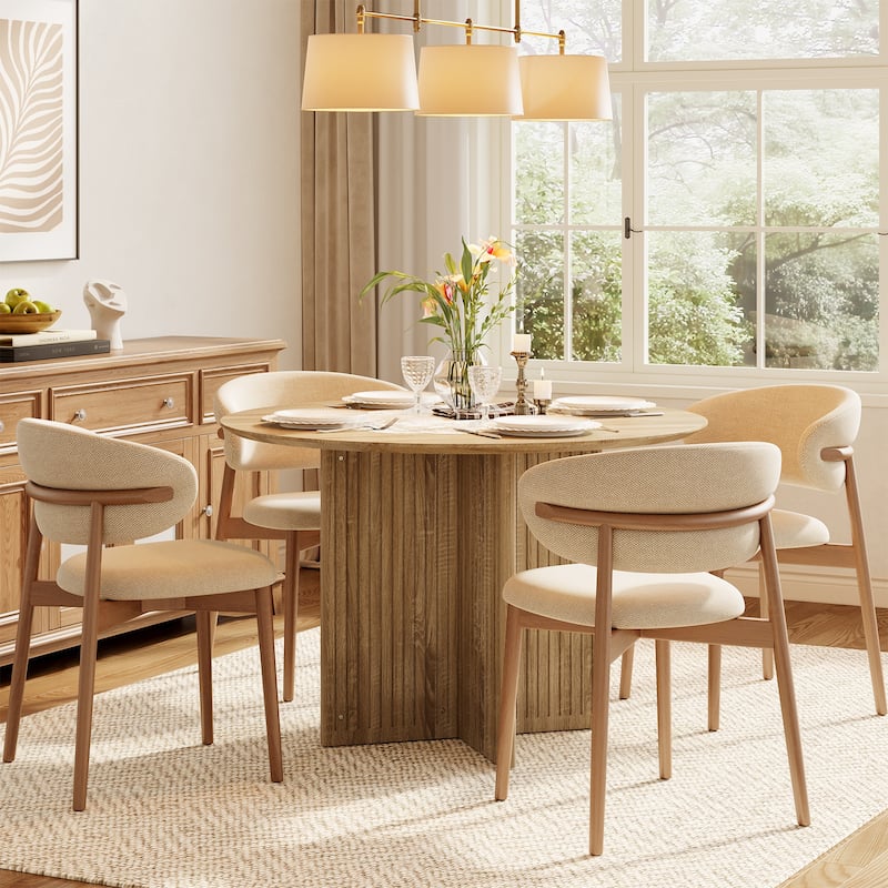 Farmhouse Round Kitchen Dining Table