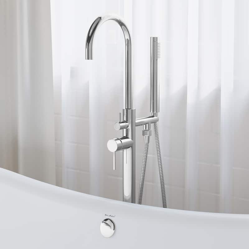 Ivy Freestanding Bathtub Faucet in Brushed Gold - Chrome