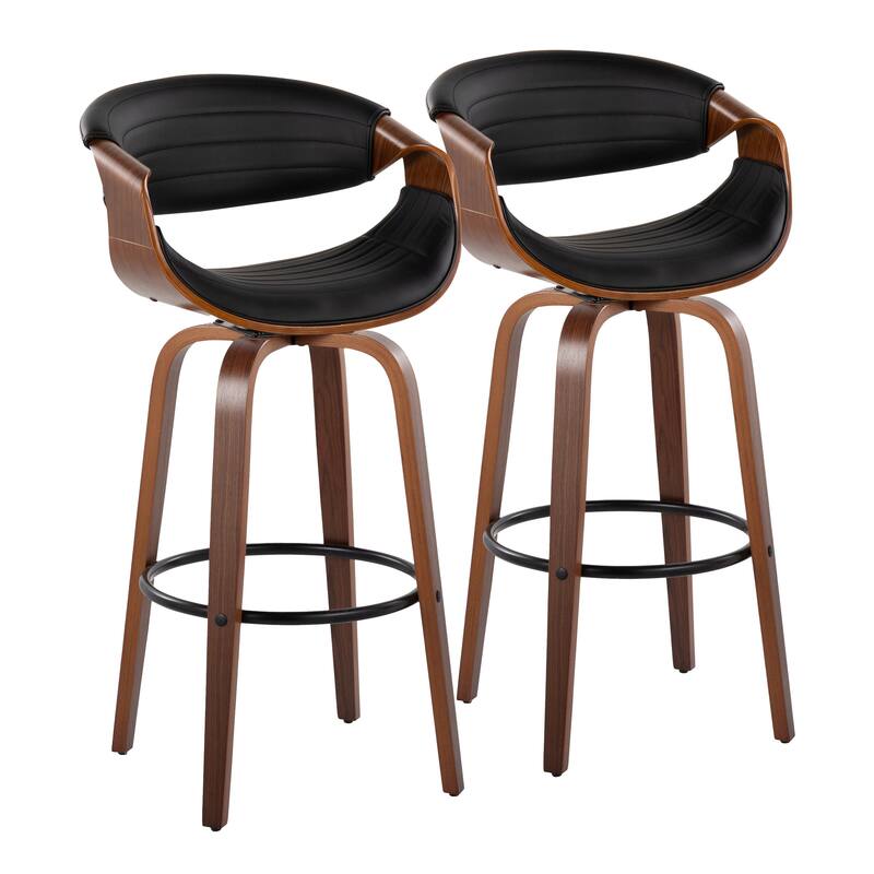 Carson Carrington Kanteborg 30" Fixed-Height Bar Stool with Round Footrest (Set of 2)