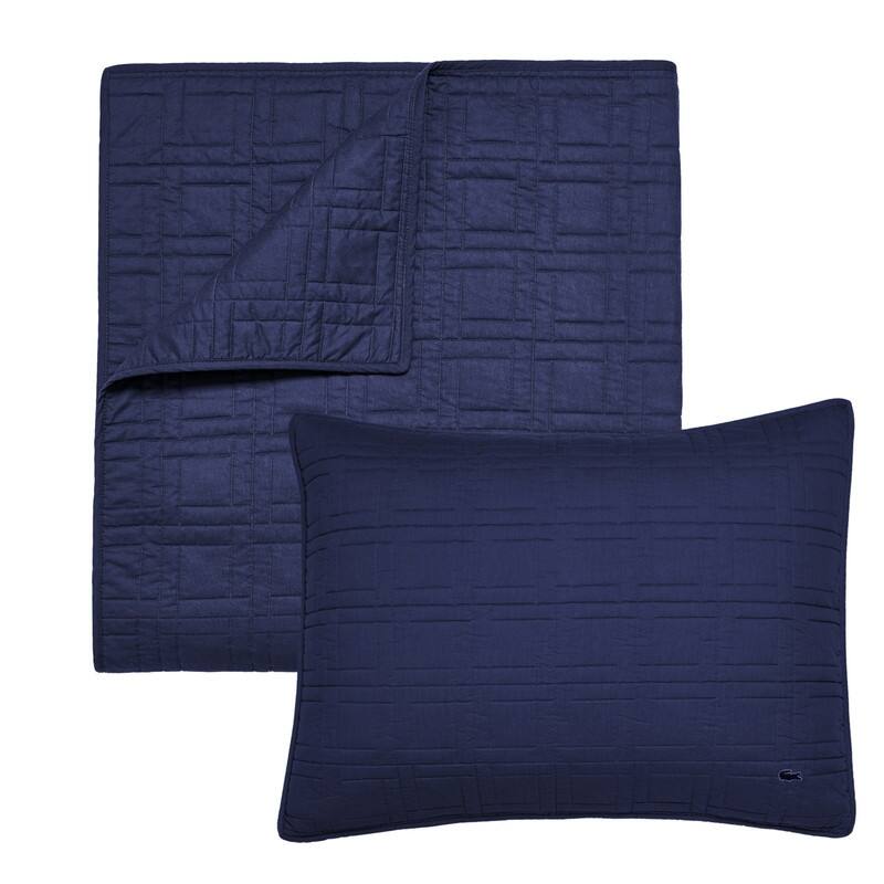Lacoste Cotton Logo 3-Piece Quilt Set