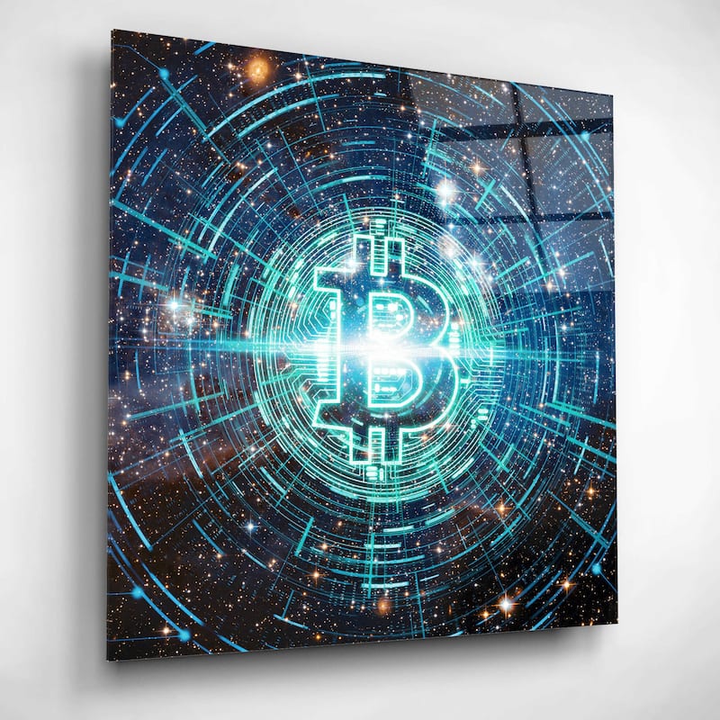 Epic Art 'Cyber Bitcoin', Acrylic Glass Wall Art