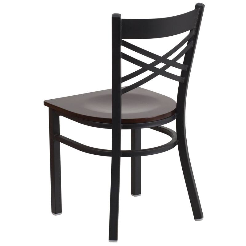 X'' Back Metal Restaurant Chair - 16.5"W x 17"D x 32.25"H - 16.5"W x 17"D x 32.25"H