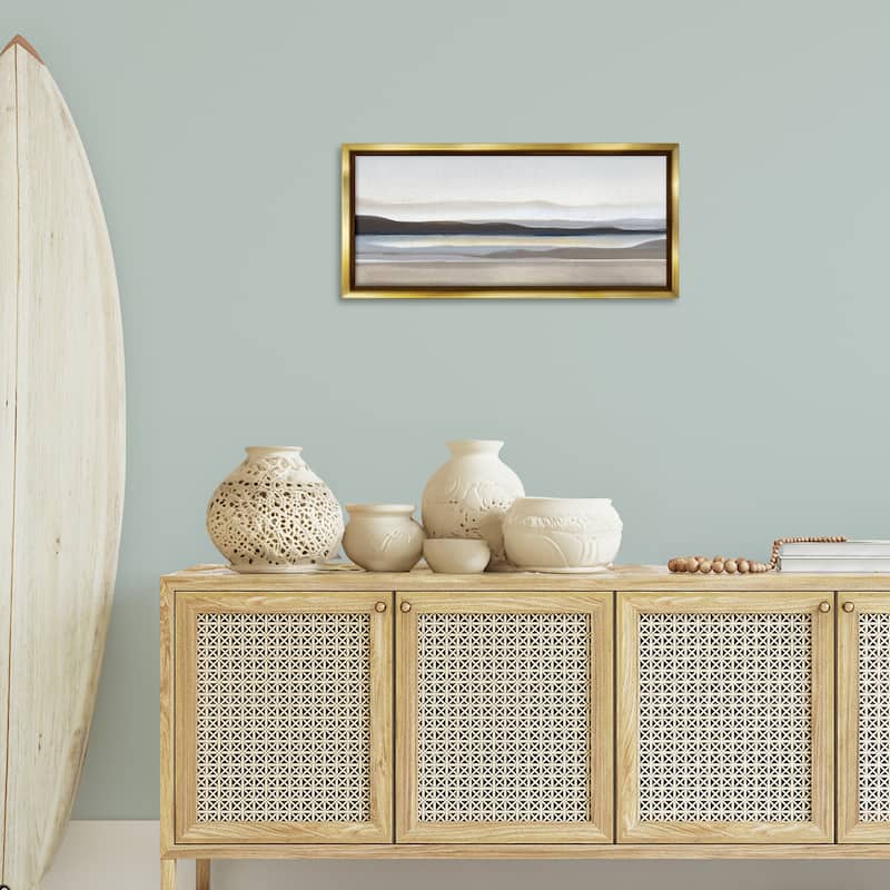 Stupell Fade Neutral Desert Scenery Framed Floater Canvas Wall Art Design By Charity Henderson