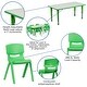 preview thumbnail 24 of 37, 23.625"W x 47.25"L Rectangle Plastic Activity Table Set with 6 Chairs
