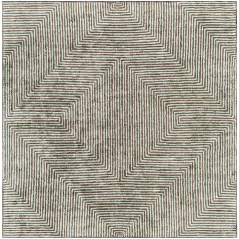 Fazeley Handmade Geometric Viscose Area Rug