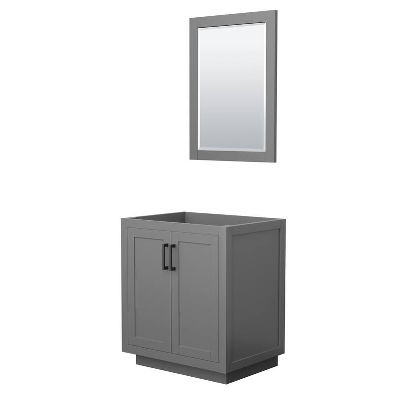 Wyndham Collection WCF2929-30S-CX-M24 Miranda 30" Single Free Standing - Dark Gray / Matte Black Hardware