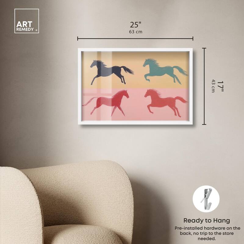 Galloping Quartet Shadowbox by Art Remedy
