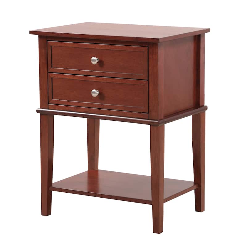 Sleek Nightstand With Storage Shelf