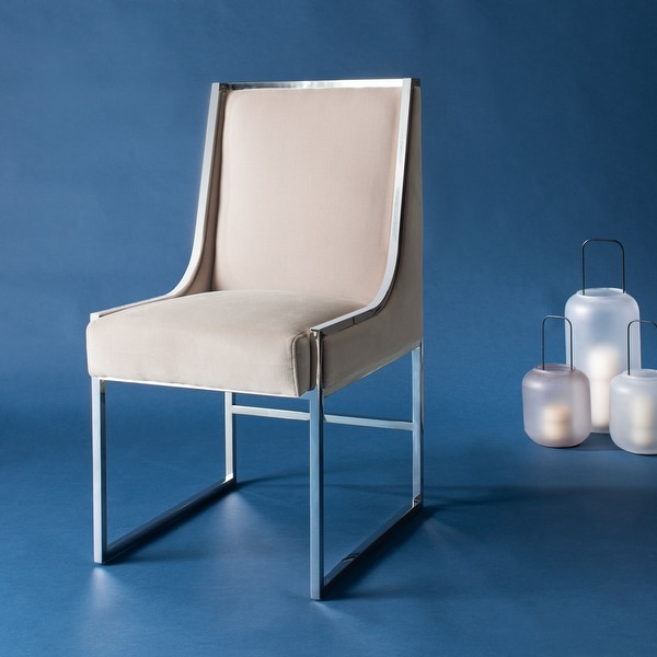 Safavieh Couture Arteaga Almond Velvet Commercial Grade Side Chair. Opens flyout.