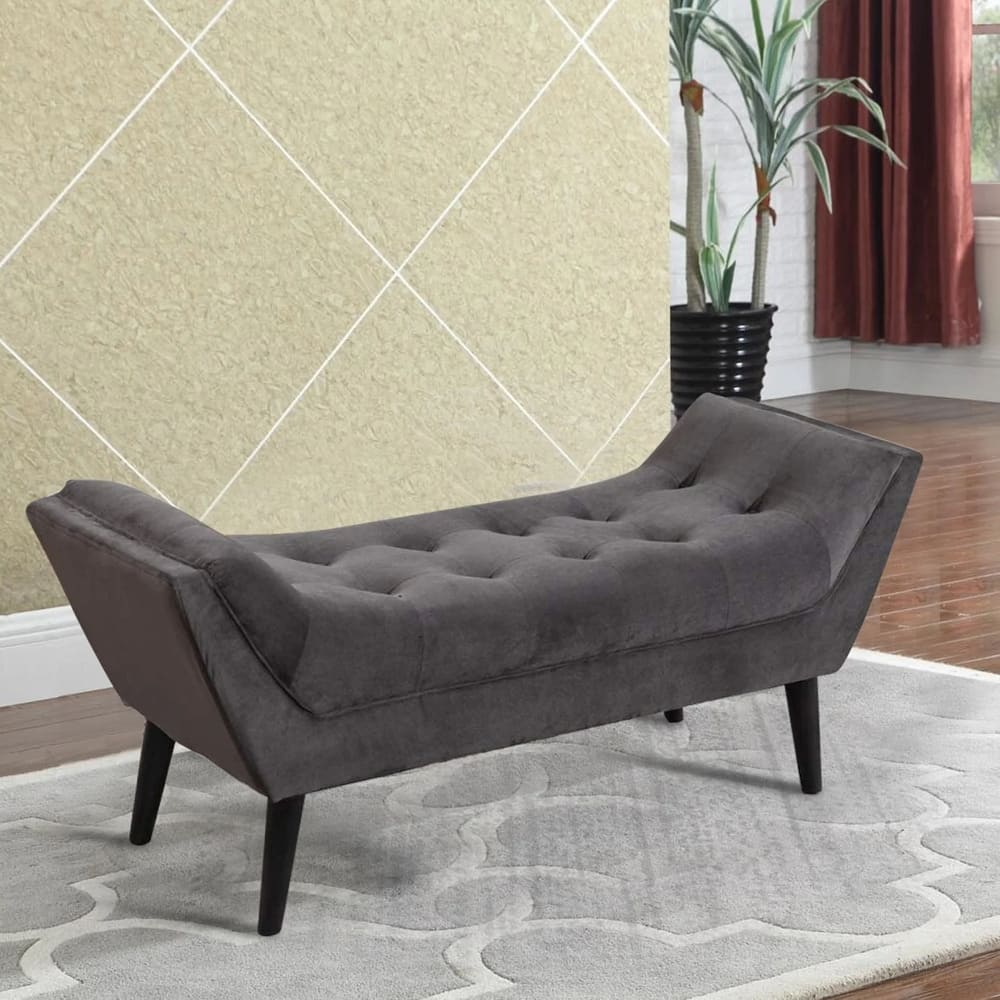 Andeworld end of bed bench Entryway Bench Modern Fabric Footstool for Hallway with Wooden Legs
