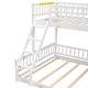 preview thumbnail 8 of 10, White Twin XL Over Queen Bunk Bed, Pine Wood Detachable Bed Frames