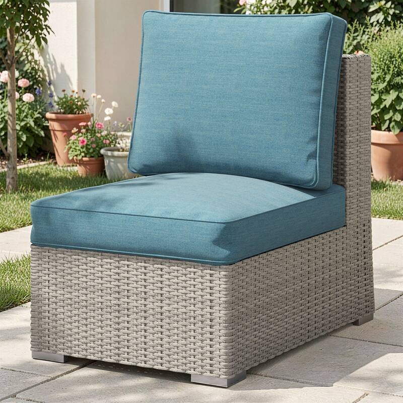 Corvus Martinka 4-Piece Outdoor Wicker Seating Set with Aluminum Frame
