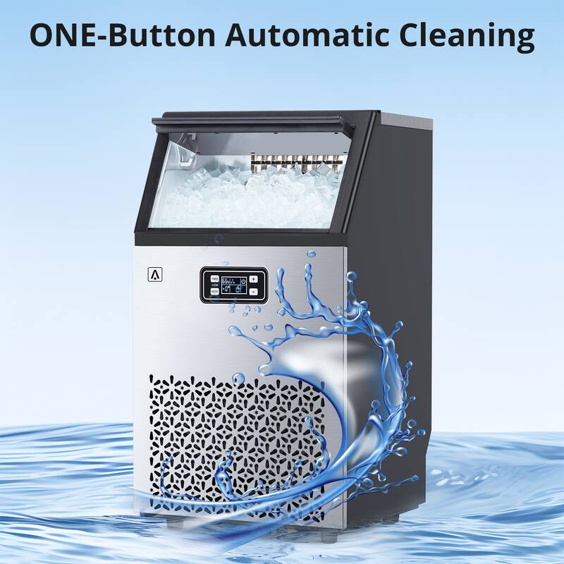 Commercial Ice Maker Machine, 150 lbs/Day, 33 lbs Storage Capacity - 150lb/day