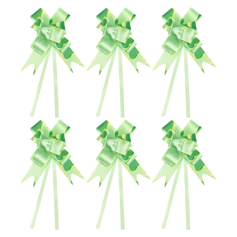 100Pcs 8" Pull Bows Gift Wrapping Pull Bow Heart Pattern Baskets Bows