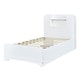 preview thumbnail 43 of 57, Bookcase Bed Twin Size Platform Bed Frame Solid Wood Storage Bed with LED Light Strip and Headboard(Trundle or Drawers Choose)