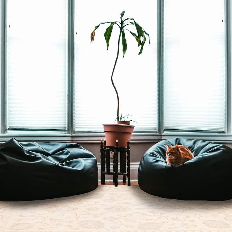 ECARPETGALLERY Hand-knotted Modern Oushak Ivory Wool Rug - 8'0 x 10'0