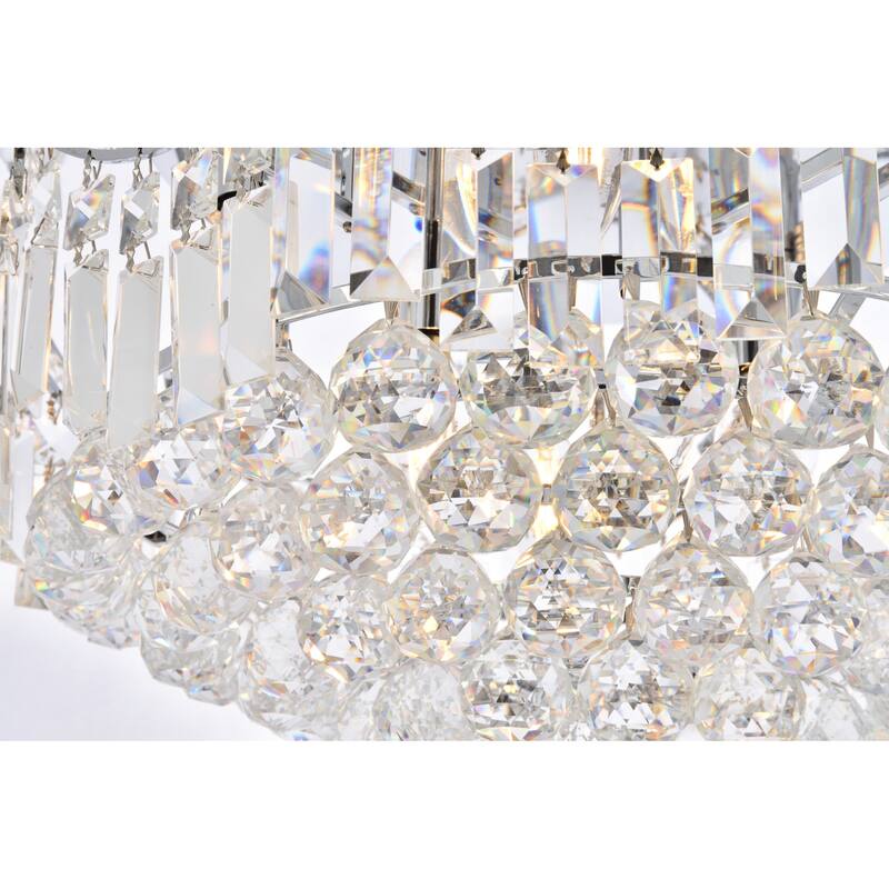 Elegant Lighting V8949F20/RC Corona 9 Light 20" Wide Semi-Flush