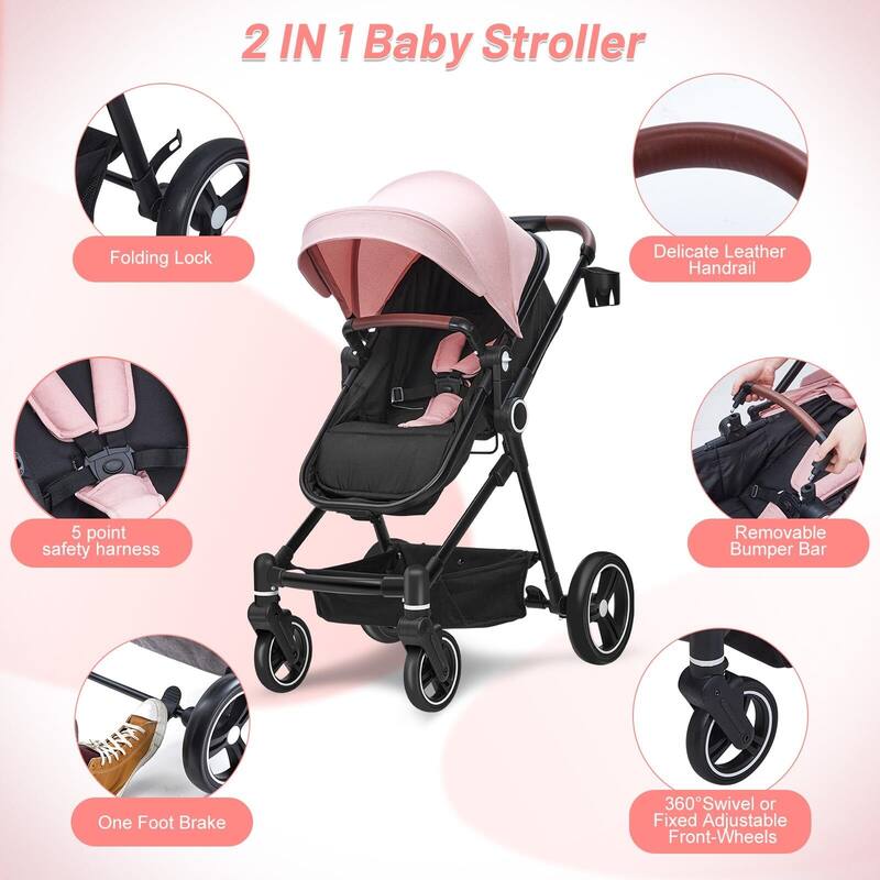 Convertible Baby Stroller for Toddler 1-3