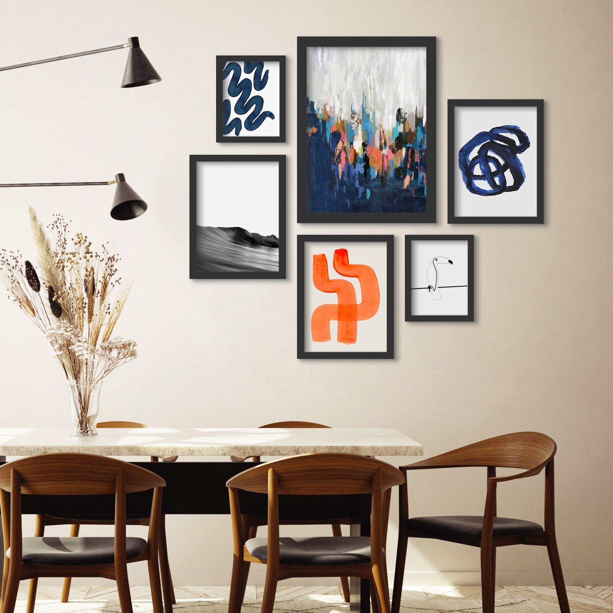 Speciality II Abstract Art 6 Piece Framed Print Gallery Wall Art