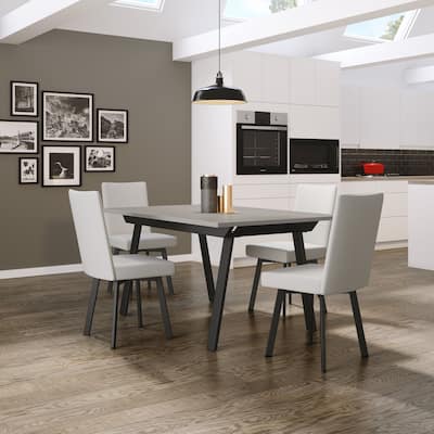 Amisco Reaves Extendable Table and Elmira Chairs 5-Pieces Dining Set