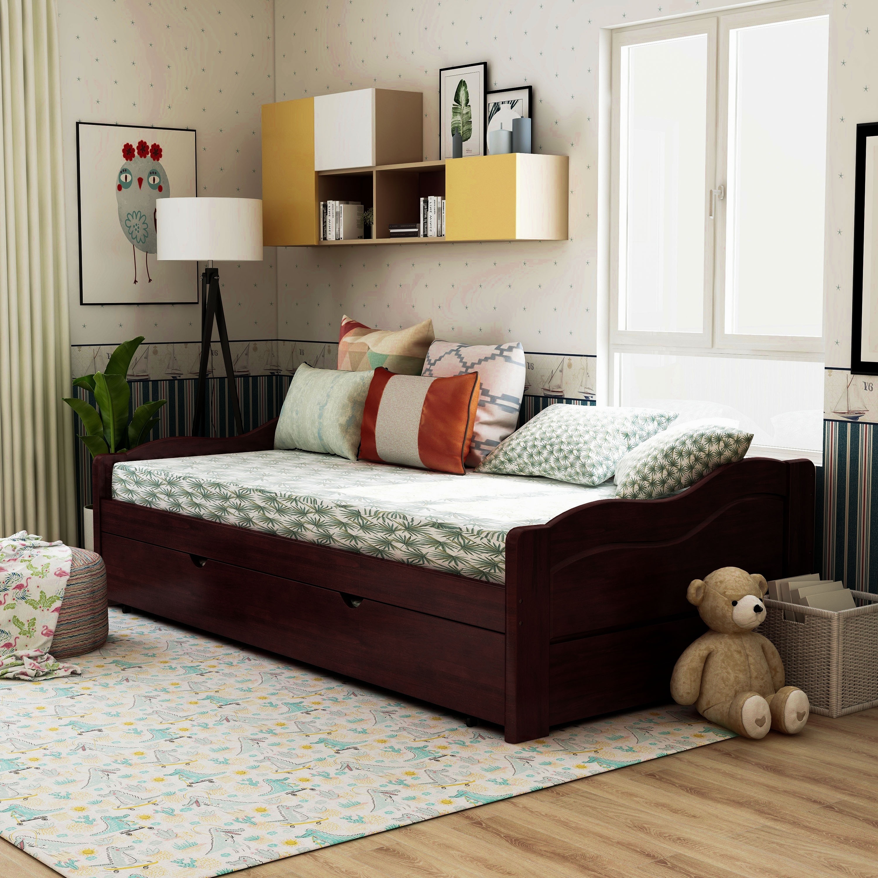 Taylor Olive Savery Transitional Wooden Daybed With Trundle Overstock 21895126 White