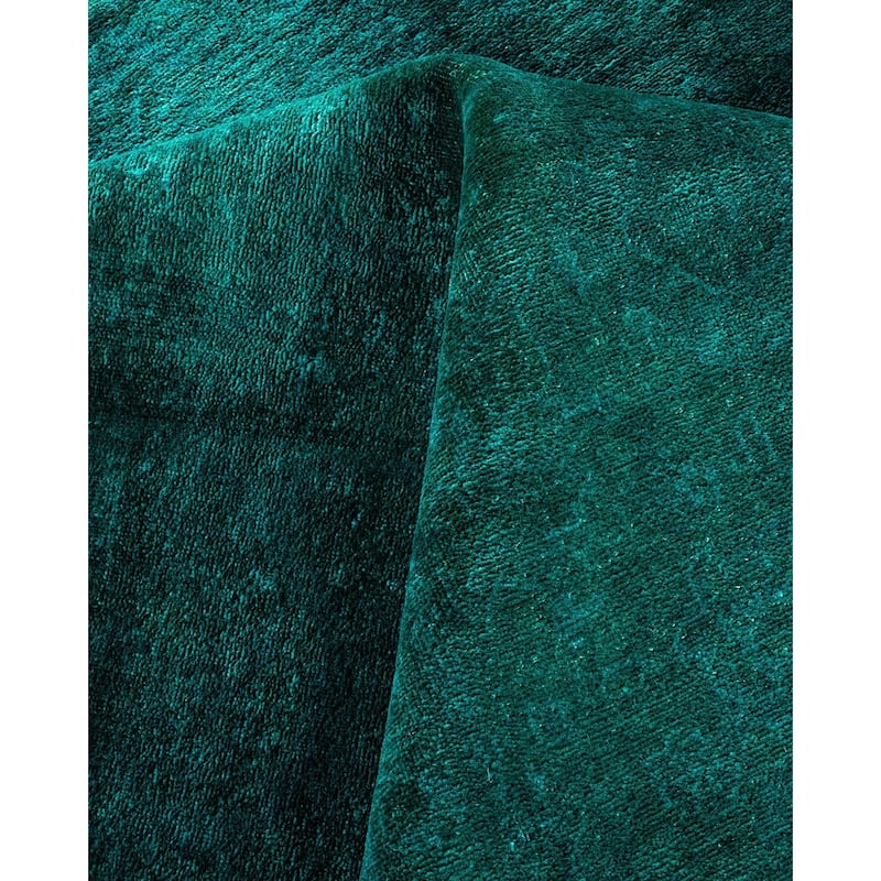 Contemporary Overdyed Wool Hand Knotted Area Rug - 9' 2" x 12' 2"