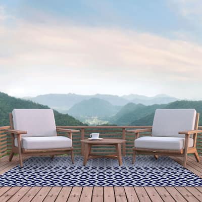 Foss Floors Gem Stone 3-Piece Indoor/Outdoor Rug Set (Area Rug, Runner and Mat)