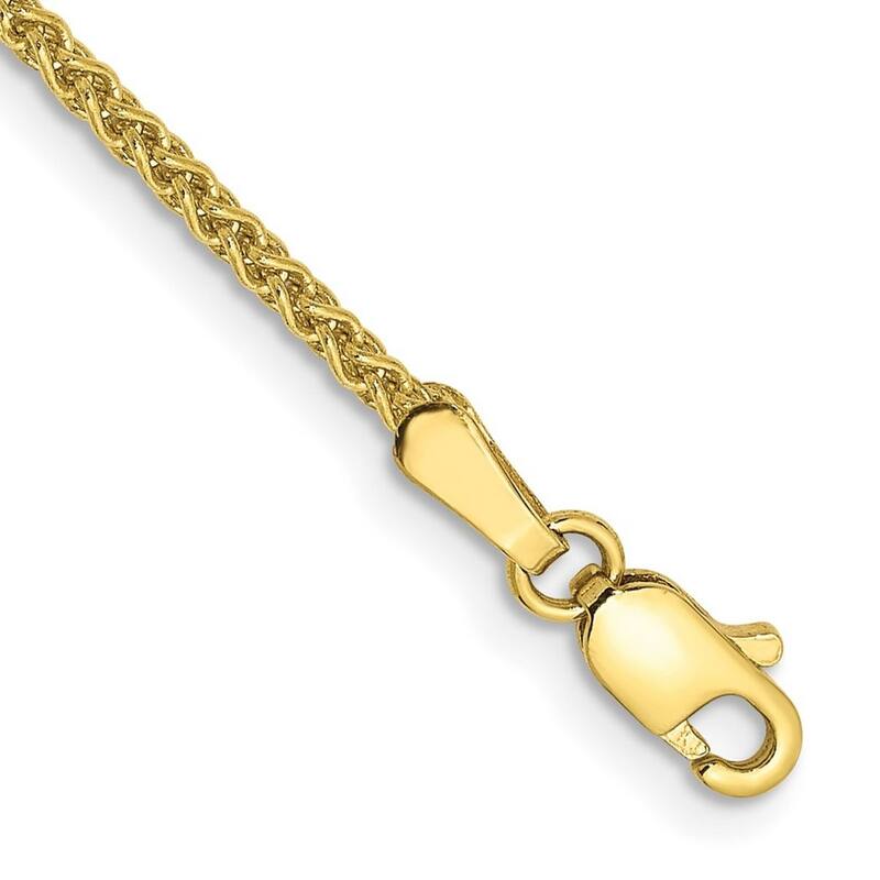 Curata 10k Yellow Gold 1.65mm Solid Polished Spiga Chain Bracelet 7 Inch