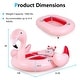 preview thumbnail 9 of 9, 6 People Inflatable Flamingo Floating Island with 6 Cup Holders for Pool and River - 10' x 10.5' x 5.5' (L x W x H)