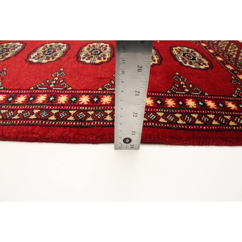 ECARPETGALLERY Hand-knotted Finest Peshawar Bokhara Red Wool Rug - 2'0 x 3'1