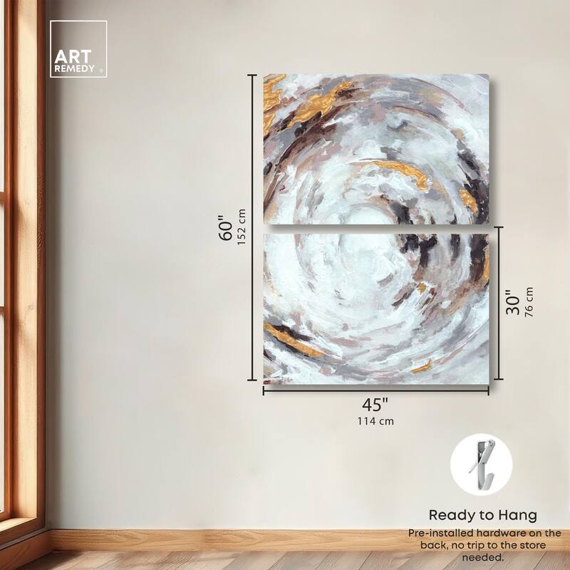 Cyclone Art Canvas Set of 2 by Art Remedy, Gallery Wrapped