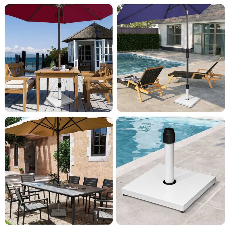 Pellebant 43LBS Outdoor Patio Concrete Market Umbrella Base Stand - N/A