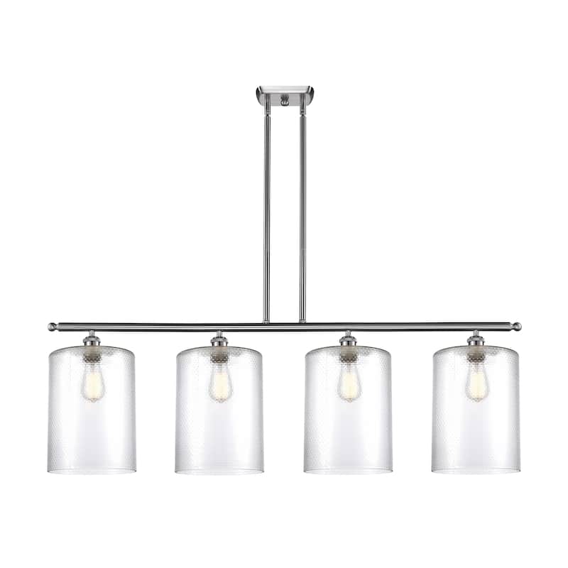 Innovations Lighting Cobbleskill - 4 Light 48" Island Light - Clear/Brushed Satin Nickel