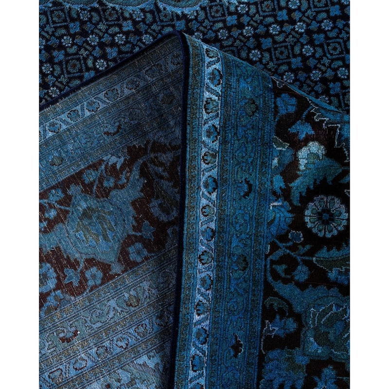 Fine Vibrance One-of-a-Kind Hand-Knotted Area Rug - Blue, 8' 10" x 12' 4" - 8' 10" x 12' 4"