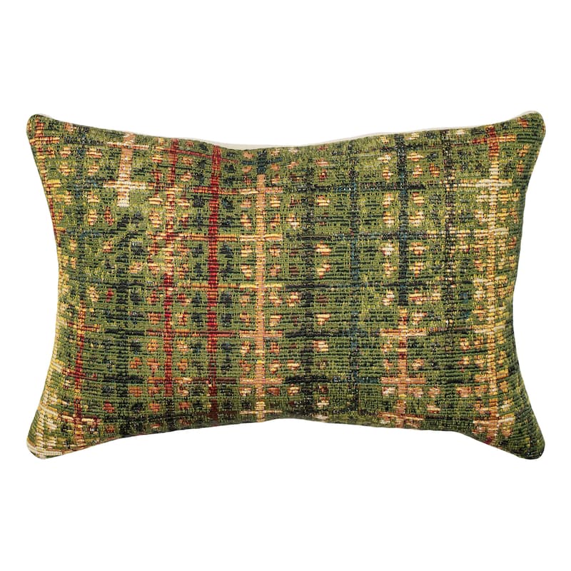 Liora Manne Marina Sienna Indoor/Outdoor Pillow - 12" x 18" - Green - Polyester
