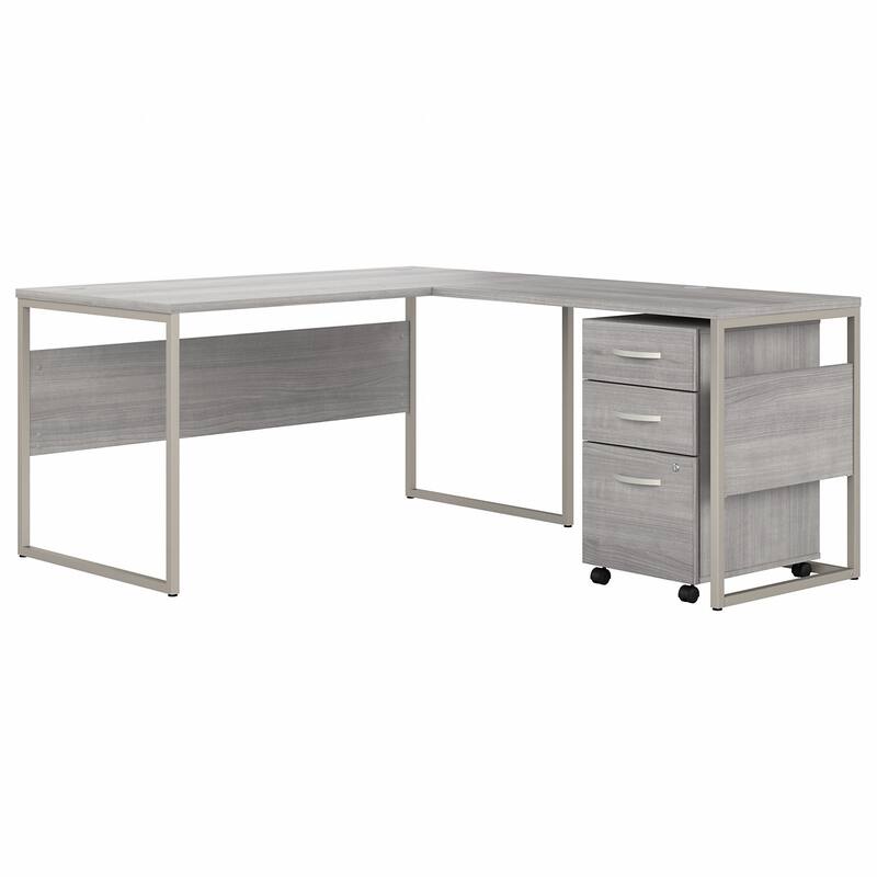 Hybrid 60W L Shaped Table Desk with Drawers by Bush Business Furniture