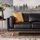 preview thumbnail 2 of 11, Gianella Black Oxford Leather Sectional Sofa by iNSPIRE Q Modern