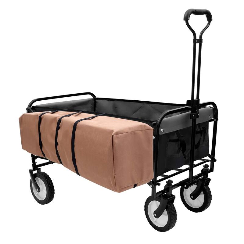3.1 cu ft. Steel Foldable Wagon Cart with strapping system