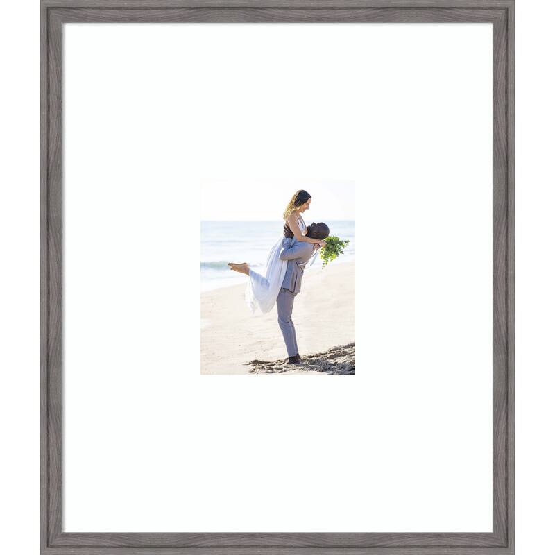Florence Gold Framed Picture Frame, Photo Frame - 22x26 Matted White 8x10 - Florence Grey
