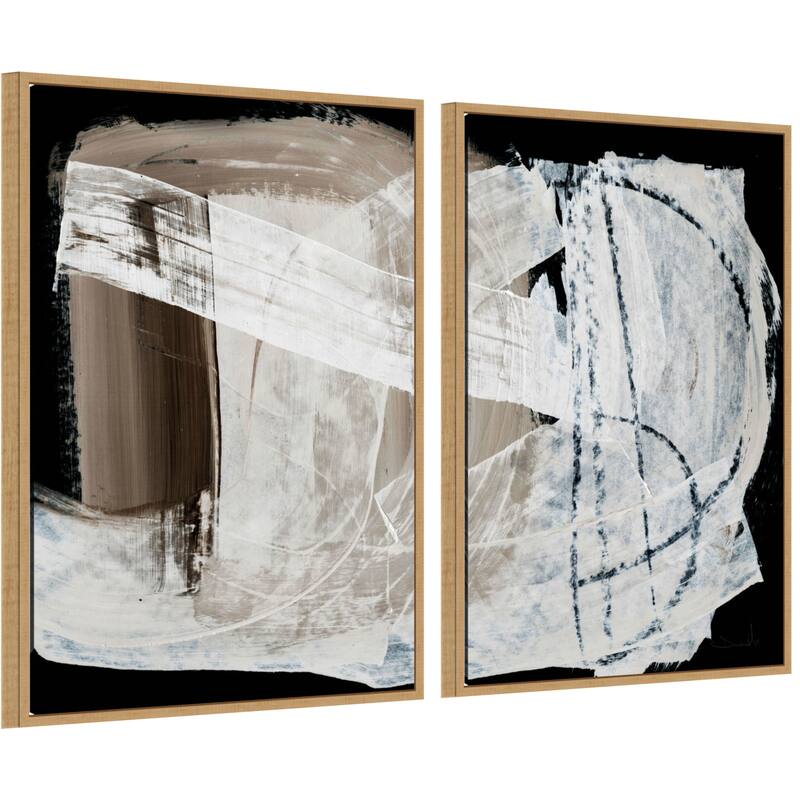 Amanti Art Mind No. 1 & 2 2 Piece by Dan Hobday Framed Canvas Wall Art