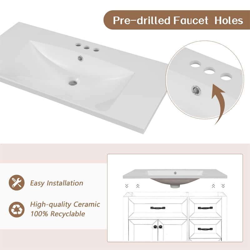 36" Bathroom Vanity with Sink Combo