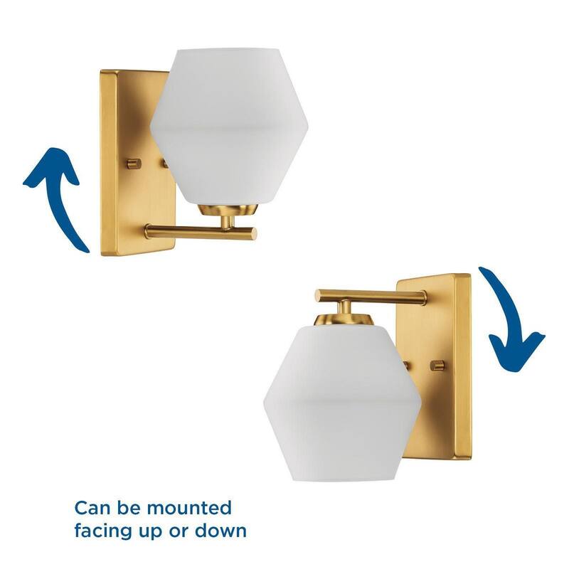 Copeland Collection One-Light Matte Black Mid-Century Modern Vanity Light - 6 in x 7 in x 8 in