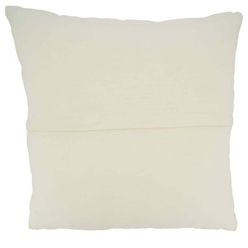 Cotton Pillow With Striped Woven Design
