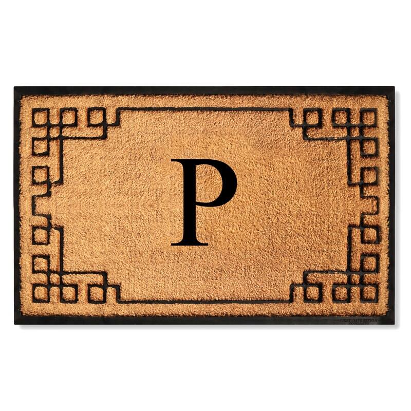 A1HC Natural Coir & Rubber Door Mat, Heavy Duty, Dirt Trapping, Long-Lasting Entrance Doormats,Thick & Durable Outdoor Entry Mat - 24" X 39" - P