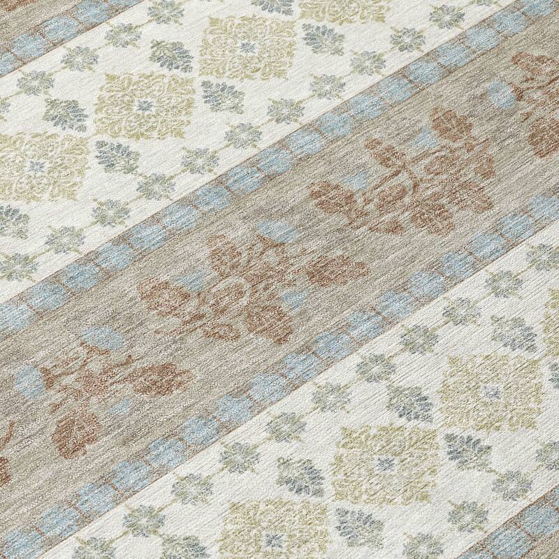 Machine Washable Indoor/ Outdoor Stripe Sochi Chantille Rug