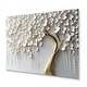 preview thumbnail 2 of 4, Designart "White Orchid Tree Garden Of Branches IV" Tree Floral Metal Wall Art Print On Metal