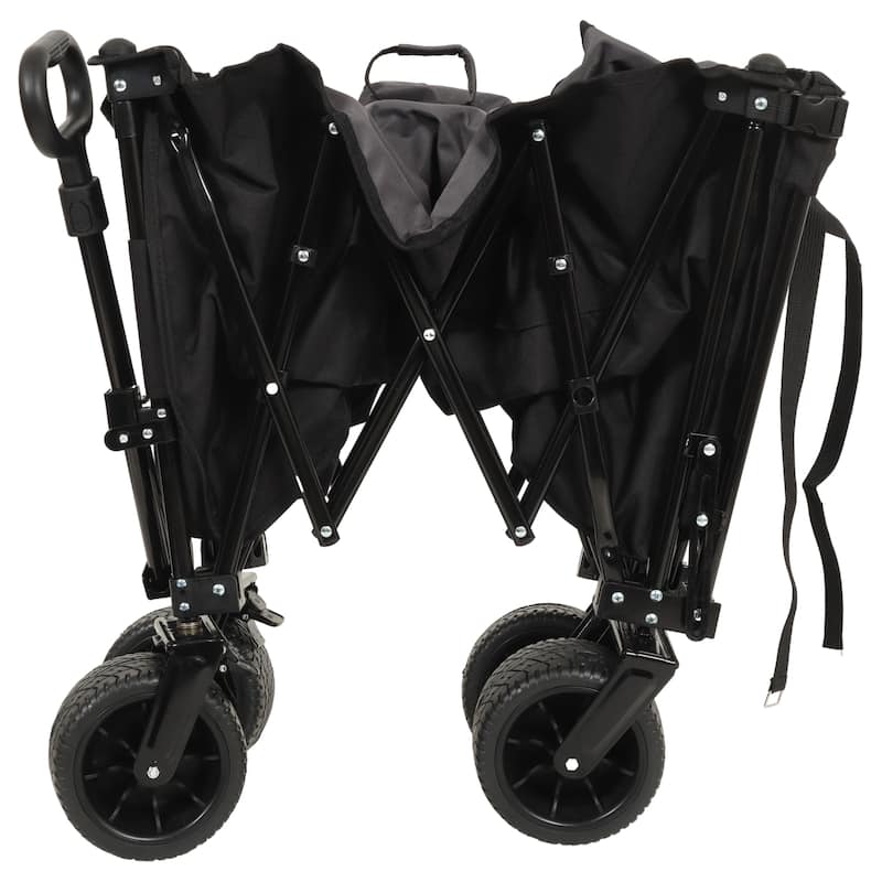 Foldable Wagon with Extended Tailgate,Extra Long Extender Wagon Cart,Wagon Cart Heavy Duty 480LBS with Large All-Terrain Wheels
