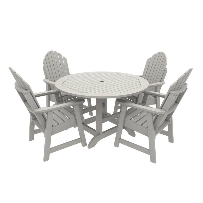 HIGHWOOD Commercial Muskoka 5-Piece Adirondack 48" Dining Set - Harbor Gray