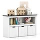 preview thumbnail 1 of 8, Kids Toy Storage Organizer with Blackboard Top-3-Drawer - 40" x 13" x 24.5"